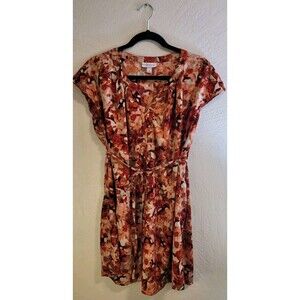 Liz Lange Maternity Dress Sleeveless Above Knee V Neck Fall Colored Design Large